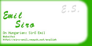 emil siro business card
